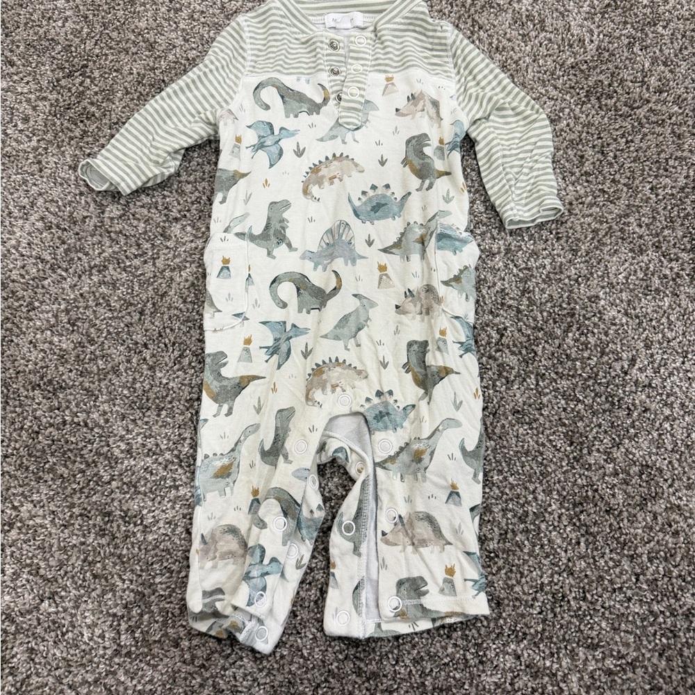Angel Dear Green and Gray Dinosaur Kids One Piece